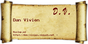 Dan Vivien névjegykártya